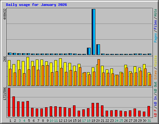 Daily usage for January 2026
