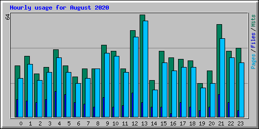 Hourly usage for August 2020
