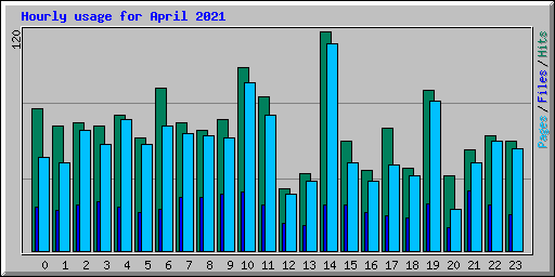Hourly usage for April 2021
