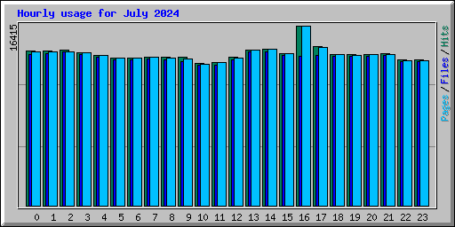 Hourly usage for July 2024