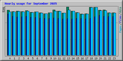 Hourly usage for September 2025