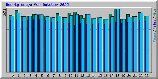Hourly usage for October 2025