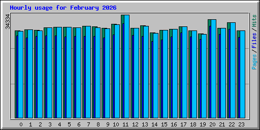Hourly usage for February 2026