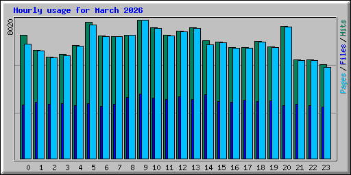 Hourly usage for March 2026