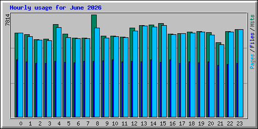 Hourly usage for June 2026